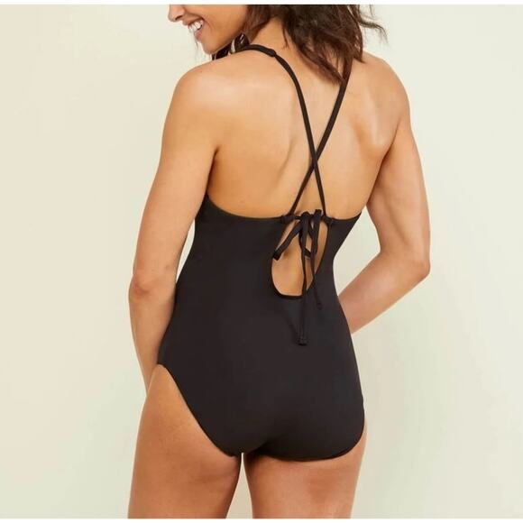 NWT Andie Swim The Bali One-Piece Size Small Tall Black - Picture 2 of 4